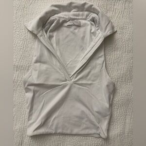 Babaton White Collared Top